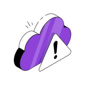 Cloud Error, Cloud Alert, Cloud Warning, Cloud Caution, Cloud Problem  icon