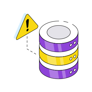 Database Error, Server Alert, Server Warning, Server Caution, Data Alert,  icon