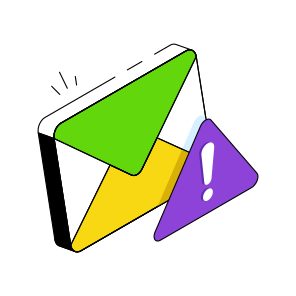 Email Error, Mail Problem, Mail Warning, Mail Caution, Email  icon