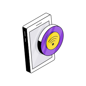 Mobile Wifi, Mobile Internet, Wireless Network, Broadband Connection, Connected Phone  icon