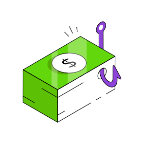 Money Phishing, Money Spoofing, Cybercrime, Cyber Attack, Financial Phishing  icon