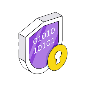 Secure Binary Data, Secure Binary Code, Digital Code, Coding, Numeric Code,  icon