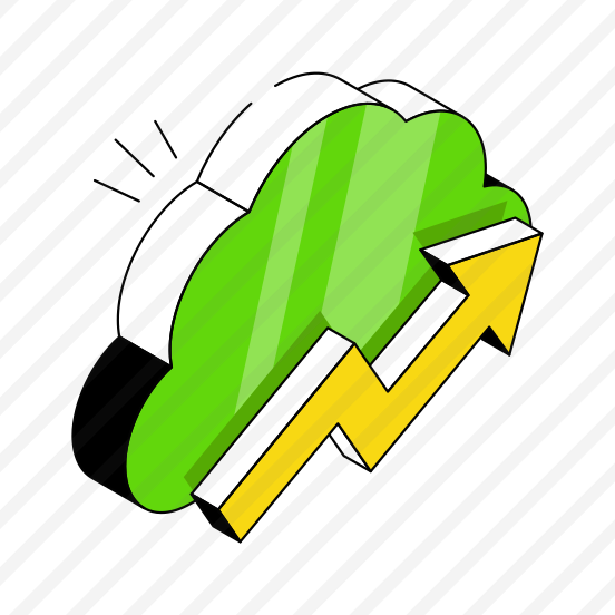 Cloud Analytics, Cloud Infographic, Cloud Statistics, Cloud Growth Chart, Cloud Graph,  preview