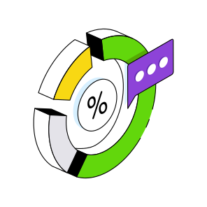 Data Analytics, Infographic, Statistics, Discount Chart, Discount Graph  icon