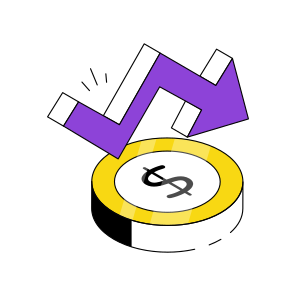 Data Analytics, Infographic, Statistics, Financial Loss, Financial Recession  icon