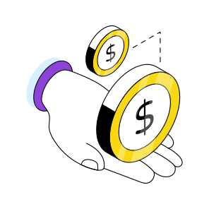 Dollar Coin, Cash Coin, Money Coin, Giving Cash, Currency Coin icon