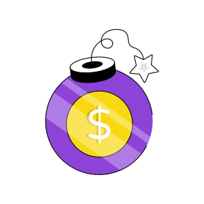 Financial Bomb, Cyber Attack, Bombshell, Dynamite, Explosive Material  icon