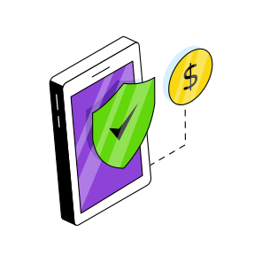 Mobile Financial Security, Financial Protection, Secure Finance, Dollar Security, Dollar Protection  icon