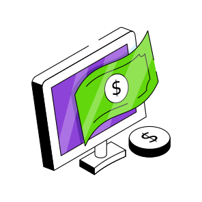 Online Currency, Online Investment, Online Money, Online Cash, Online Economy icon