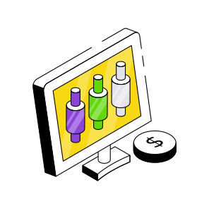 Online Data Analytics, Online Infographic, Online Statistics, Business Data, Bar Chart icon