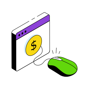 Pay Per Click, Cost Per Click, Ppc, Dollar, Cursor  icon