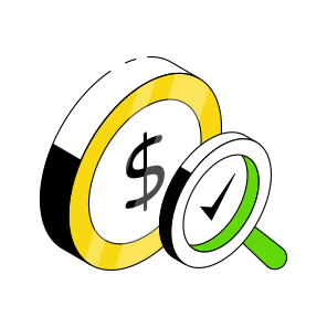 Search Dollar, Search Money, Financial Research, Dollar Analysis, Search Cash  icon