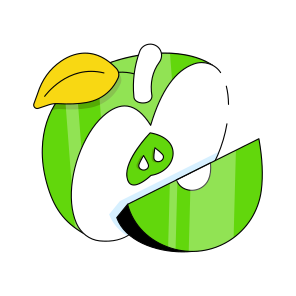 Apple Cutting, Fruit, Edible, Nutritious Meal, Healthy Diet icon