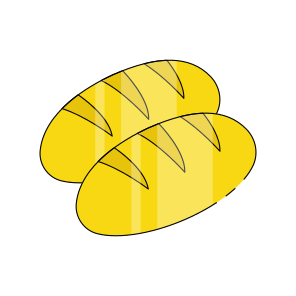 Baguette, Loaf Bread, Edible, Snack, Breakfast  icon