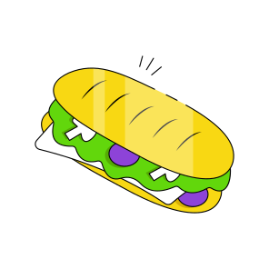 Baguette Sandwich, Lunch Snack, Fast Food, Junk Food, Food icon