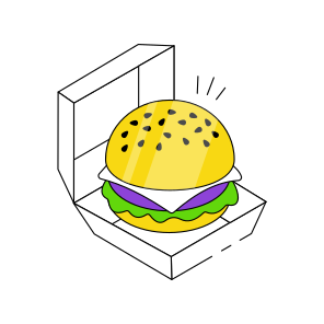 Burger Box, Fast Food, Junk Food, Edible, Cheeseburger,  icon