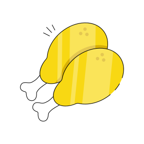 Drumsticks, Chicken Pieces, Leg Pieces, Spicy Food, Edible icon