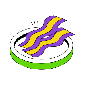 Raw Meat, Bacon, Beef Strips, Healthy Food, Healthy Meal icon