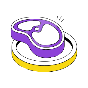 Steak, Beef, Meat, Food, Edible icon