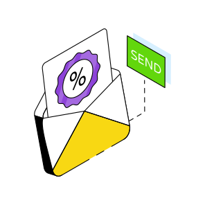 Discount Mail, Email, Correspondence, Letter, Envelope  icon