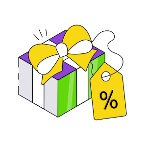 Gift Discount, Carton, Wrapped Package, Present, Surprise,  icon
