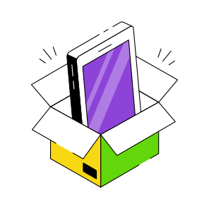 Mobile Parcel, Mobile Package, Mobile Carton, Mobile Box, Smartphone  icon