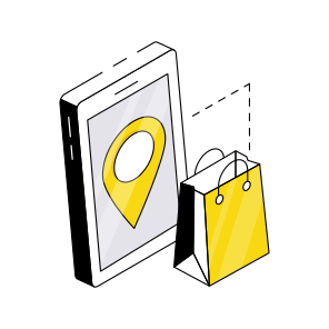 Mobile Shopping Location, Mobile Shopping Direction, Shopping Gps, Shopping Navigation, Geolocation,  icon