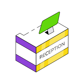 Reception, Reception Desk, Info Table, Info Desk, Front Desk icon