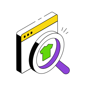 Search Product, Search Shirt, Find Shirt, Shopping Website, Commerce  icon