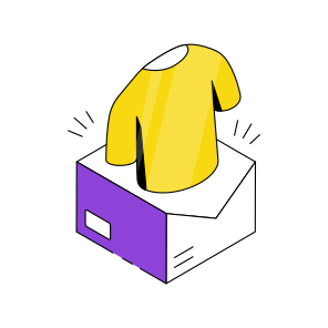 Shirt Parcel, Shirt Package, Cloth, Attire, Commerce  icon