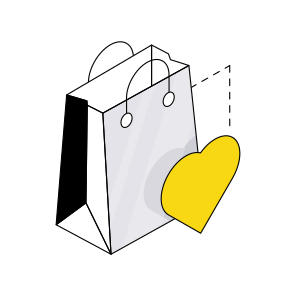 Shopping Love, Tote, Jute, Buy, Purchase,  icon