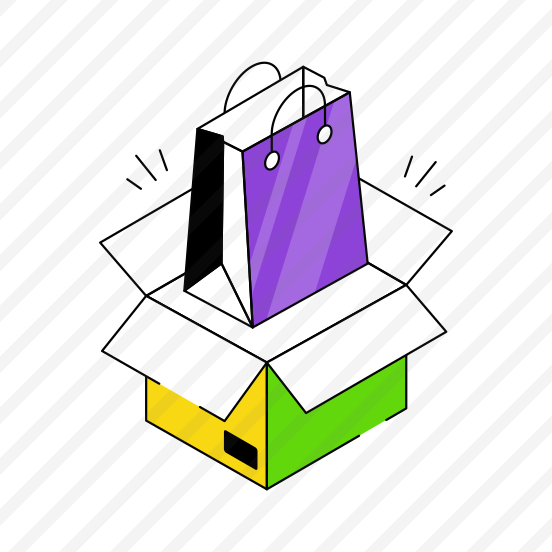 Shopping Parcel, Shopping Package, Shopping Carton, Shopping Box, Shopping Bag preview