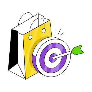 Shopping Target, Shopping Aim, Shopping Goal, Shopping Purpose, Shopping Objective  icon