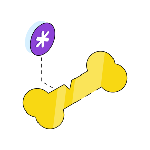 Broken Bone, Cracked Bone, Osteoporosis, Fracture Bone, Osseous Tissue  icon