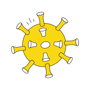Covid , Corona, Coronavirus, Microorganism, Virus icon