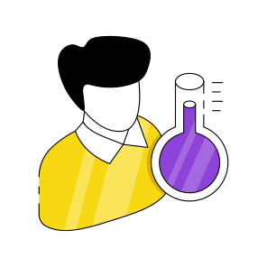 Lab Technician, Chemical Reaction, Lab Assistant, Flask, Experiment  icon