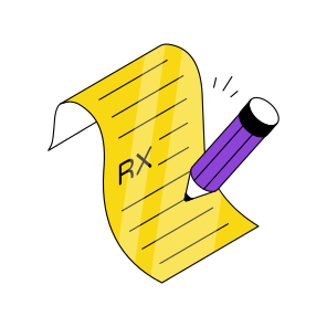 Prescription Writing, Medical Report, Rx, Medical Instruction, Medical Recommendation icon