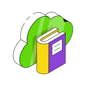 Cloud Book, Cloud Education, Cloud Library, Cloud Technology, Cloud Computing, icon