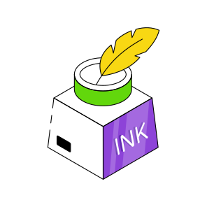 Inkpot, Ink Bottle, Ink Container, Inkwell, Inkstand  icon