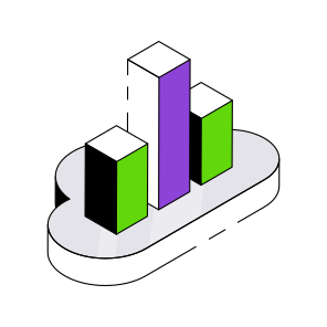 Cloud Analytics, Cloud Infographic, Cloud Statistics, Business Chart, Business Graph icon