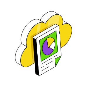 Cloud Business Report, Business Graph, Statistics Report, Cloud Technology, Cloud Computing  icon