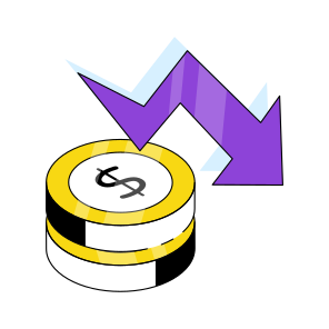 Data Analytics, Infographic, Statistics, Financial Loss, Financial Recession  icon