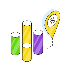 Discount Location, Direction, Gps, Navigation, Pie Chart icon