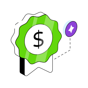 Dollar Badge, Money Badge, Cash Badge, Financial Badge, Ribbon Badge,  icon