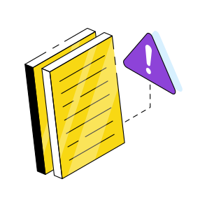 File Error, File Alert, File Warning, File Caution, Document Error  icon