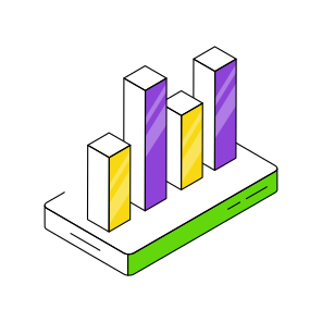 Mobile Bar Chart, Infographic, Statistics, Online Chart, Mobile Graph  icon
