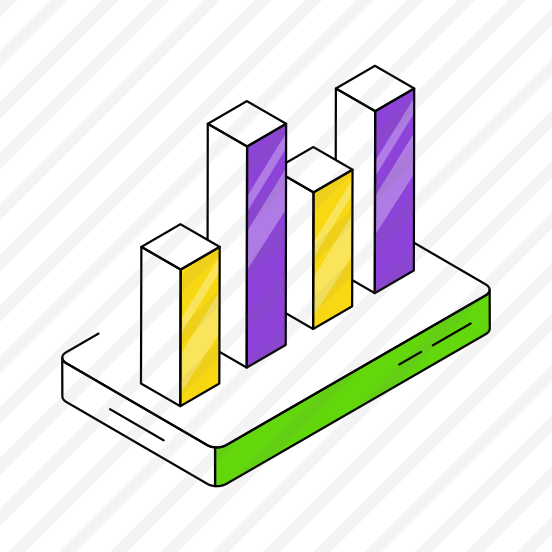Mobile Bar Chart, Infographic, Statistics, Online Chart, Mobile Graph  preview