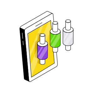 Mobile Data Analytics, Infographic, Statistics, Mobile Chart, Mobile Graph  icon