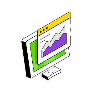 Online Data Analytics, Online Infographic, Web Statistics, Business Data, Online Chart icon