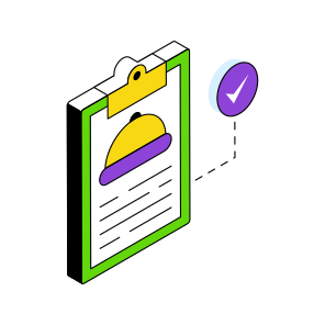 Food List, Food Menu, Food Card, Restaurant List, Checklist  icon